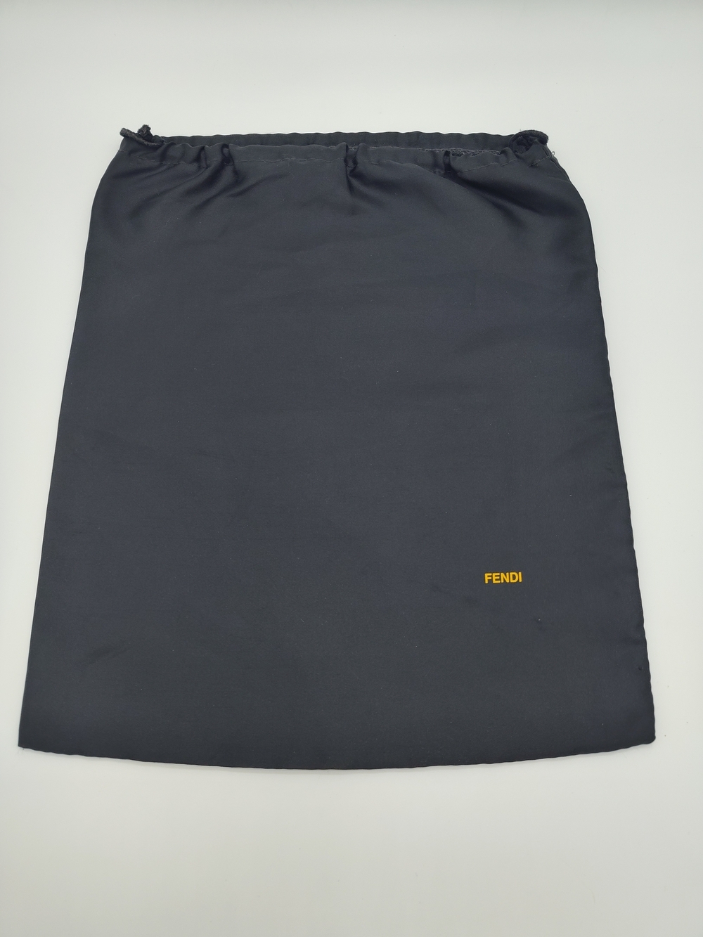 FENDI Black Dust Bag XL Drawstring Storage Pouch Italy 14x14.5 Luxe EUC